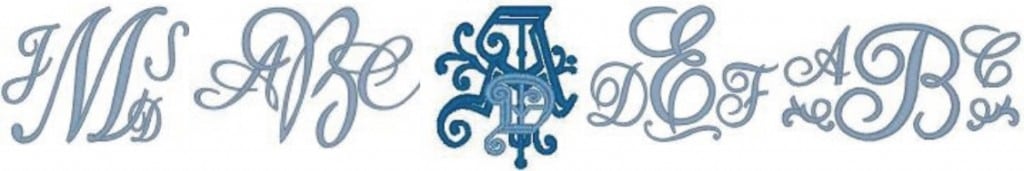 Monograms for website strip.
