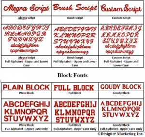 Embroidery Font Style Options