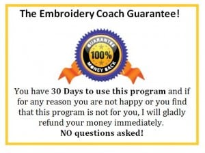 Embroidery Coach Guarantee