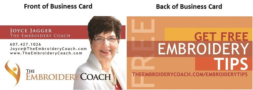 The Embroidery Coach Business Card